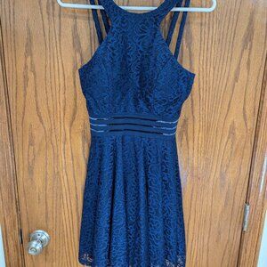 City Studio Navy Blue Lace Mini Dress Size 5